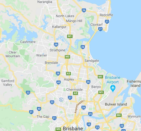 North Brisbane movers and rubbish removal services coverage area map