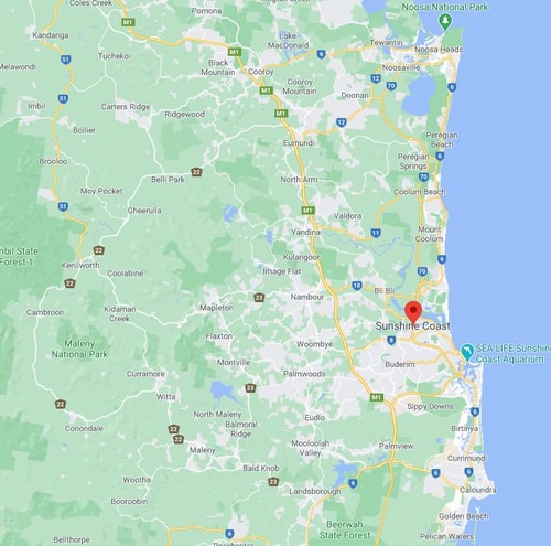 Sunshine Coast Map 500 x 495